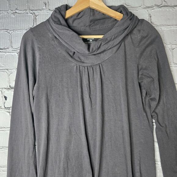 Patagonia Organic Cotton Blend Gray Cowl Neck Long Sleeve Tunic Top Size Medium - Picture 3 of 11